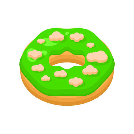 Abstract Flat Fast Food Donut Meal Background Vector Design Style Cooking, Breakfastのイラスト素材