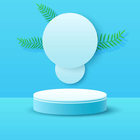 Abstract Rendering Podium Stage Pedestal Platform Color 3D Scene To Show Advertising Product Display Vector Design Styleのイラスト素材