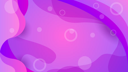 Abstract Colorful Gradient Background With Color Geometric Figures. Different Shapes And White Line Vector Design Styleのイラスト素材