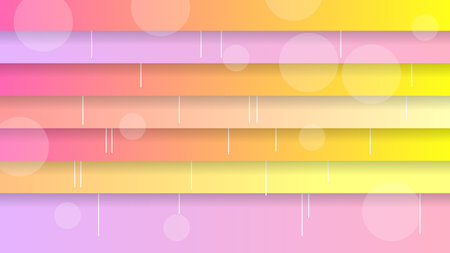 Abstract Colorful Gradient Background With Color Geometric Figures. Different Shapes And White Line Vector Design Styleのイラスト素材