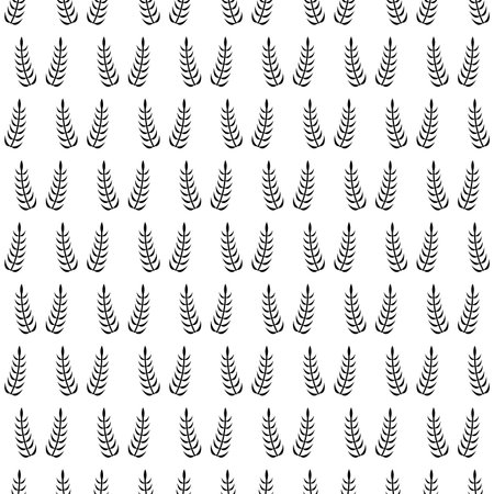 Seamless Pattern Abstract Elements Different Plant Botanic Vector Design Style Background Illustration Texture For Prints Textiles, Clothing, Gift Wrap, Wallpaper, Pastelのイラスト素材