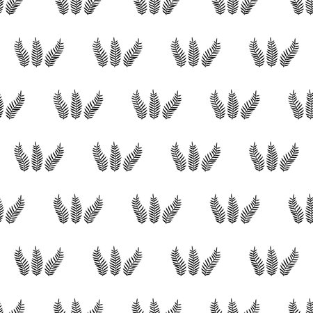 Seamless Pattern Abstract Elements Different Plant Botanic Vector Design Style Background Illustration Texture For Prints Textiles, Clothing, Gift Wrap, Wallpaper, Pastelのイラスト素材