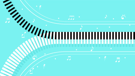 Abstract Piano Keys Music Keyboard Instrument Song Melody Vector Design Styleのイラスト素材