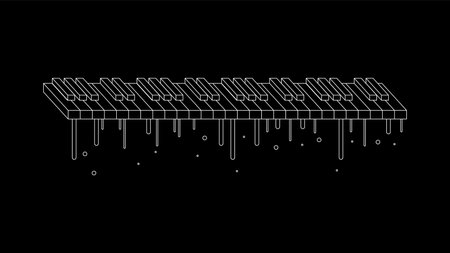 Abstract Piano Keys Music Keyboard Instrument Song Melody Vector Design Styleのイラスト素材