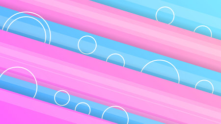Abstract Colorful Gradient Background With Color Geometric Figures. Different Shapes And White Line Vector Design Styleのイラスト素材