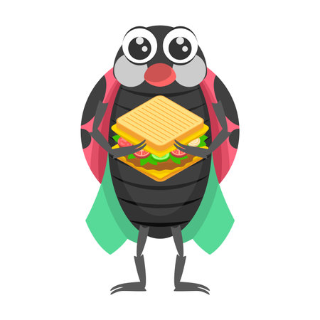 Abstract Flat Cartoon Animal Insect Ladybug Vector Design Style Elements Fauna Wildlifeのイラスト素材
