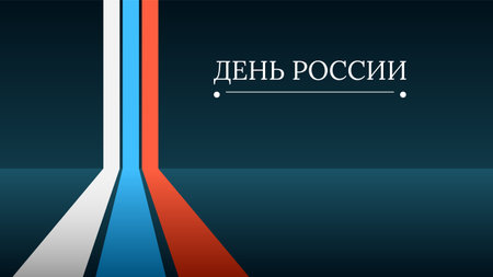 Abstract Happy 12 June Russia Day Anniversary Celebrate Holiday Russian Text For Card Background Banner Wallpaperのイラスト素材