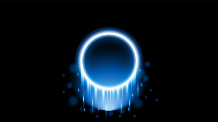 Sun Solar Eclipse Fire Dark Background Vector Moon Design Style Space Science Glow Lightのイラスト素材