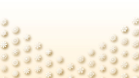 Abstract Background Winter Snowflakes witgh Shadows Vector Design Style Templateのイラスト素材