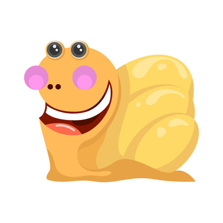 Abstract Flat Cartoon Animal Insect Snail Vector Design Style Elements Fauna Wildlifeのイラスト素材