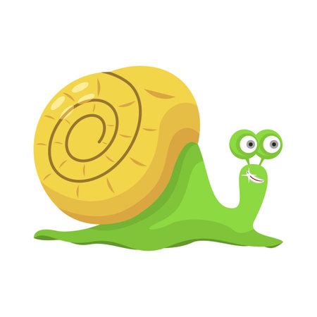Abstract Flat Cartoon Animal Insect Snail Vector Design Style Elements Fauna Wildlifeのイラスト素材
