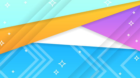 Abstract Colorful Gradient Background With Color Geometric Figures Different Shapes And White Line Vector Design Styleのイラスト素材