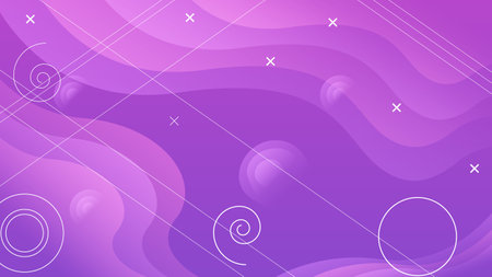 Abstract Colorful Gradient Background With Color Geometric Figures Different Shapes And White Line Vector Design Styleのイラスト素材