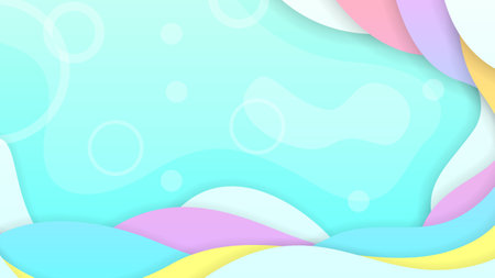 Abstract Colorful Gradient Background With Color Geometric Figures Different Shapes And White Line Vector Design Styleのイラスト素材