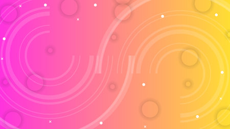 Abstract Colorful Gradient Background With Color Geometric Figures Different Shapes And White Line Vector Design Styleのイラスト素材