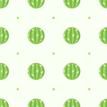 Seamless Pattern Abstract Elements Different Cactus Plant Botanic Vector Design Style Background Illustration Texture For Prints Textiles, Clothing, Gift Wrap, Wallpaper, Pastelのイラスト素材