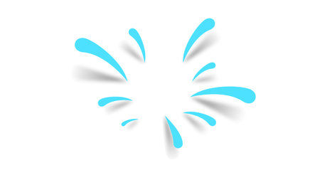 Abstract Paper Cut Ilustration Water Splash Drops Color Blue Background Vector Design Styleのイラスト素材