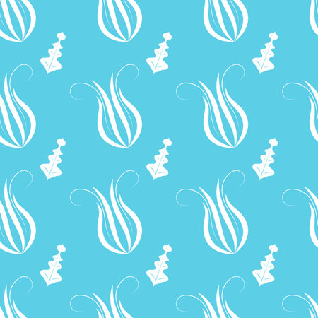 Seamless Pattern Abstract Elements Different Plant Botanic Vector Design Style Background Illustration Texture For Prints Textiles, Clothing, Gift Wrap, Wallpaper, Pastelのイラスト素材