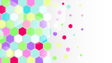 Abstract Colorful Gradient Background With Color Geometric Figures Different Shapes And White Line Vector Design Styleのイラスト素材