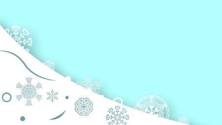 Abstract White Snowflake Paper Cut Christmas Happy New Year Winter Shadow Vector Design Styleのイラスト素材