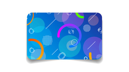 Abstract Color Bank Credit Card Template Layout Vector Design Style Isolated On White Background Conceptのイラスト素材