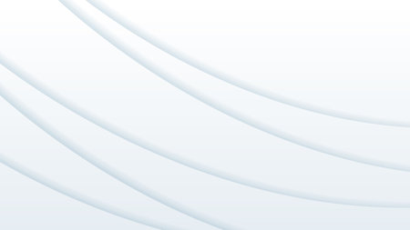 White Abstract Wavy Paper Cut Background with Shadows, Vector. Modern Design Objectsのイラスト素材