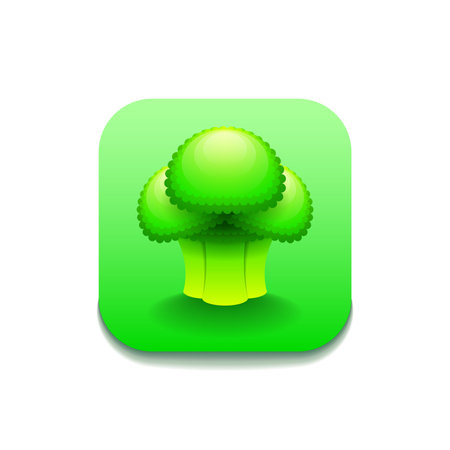 Green Broccoli Pepper Chili Vegetable Food Vector Symbol Icon Design Styleのイラスト素材