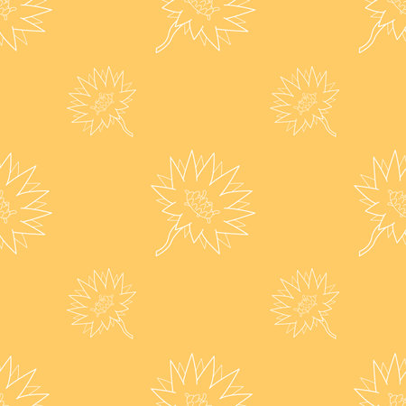 Abstract Doodle Seamless Pattern Plants Branch Botanic Leaf Leaves Herb Nature Background Decoration Vector Design Style For Prints Textiles, Clothing, Gift Wrap, Wallpaper, Pastelのイラスト素材