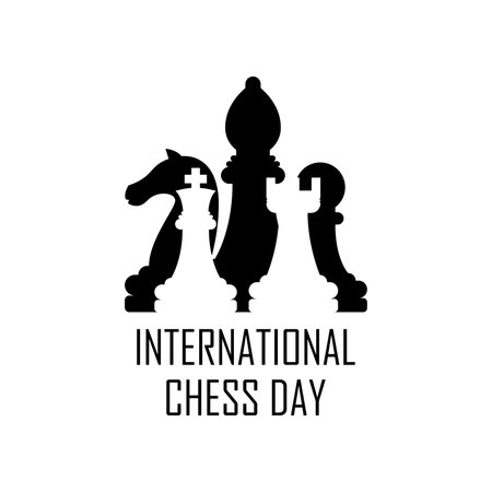 Abstract World Chess Day Holiday Background Vector Design Style Template For Invitation Greeting Card Poster Bannerのイラスト素材