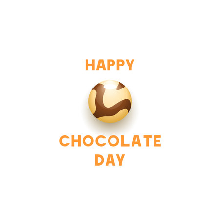 Abstract Brown World Chocolate Day Background Vector Design Style For Poster Or Postcardのイラスト素材