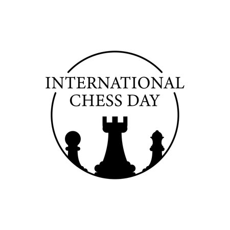 Abstract World Chess Day Holiday Background Vector Design Style Template For Invitation Greeting Card Poster Bannerのイラスト素材