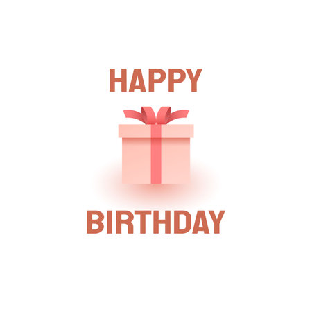Abstract Lettering Happy Birthday Holiday Gift Background Vector Design Style Template For Poster Social Banner Cards Greeting Celebrate Labelのイラスト素材
