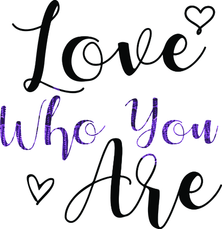 Love who you are, SHORT QUOTES Inspirational Quotes "LOVE"のイラスト素材