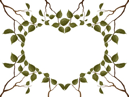 Leaves heartのイラスト素材