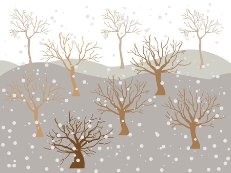 Winter landのイラスト素材