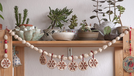 Ceramic Christmas decorationの写真素材