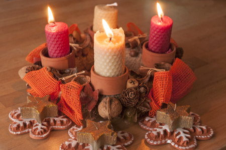 Ceramic Christmas decorationの写真素材