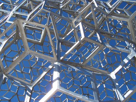 Rhombus construction shining in the sun