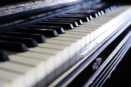 Old piano closeupの写真素材