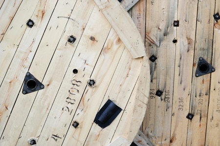 Large bobbins for power cablesの写真素材