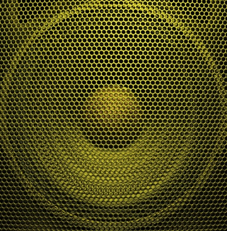 Concert audio speaker of golden colorの写真素材