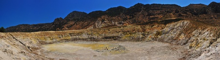 Crater of Nisyros volcano (Nisyros island, Greece)の写真素材
