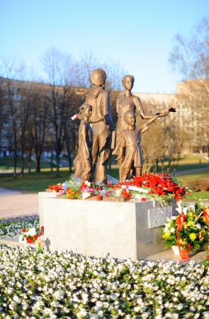 ST. PETERSBURG, RUSSIA - MAY 6: Opening of the War Monument のeditorial素材