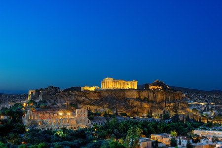 Parthenon temple on the Acropolis of Athens,Greeceの写真素材