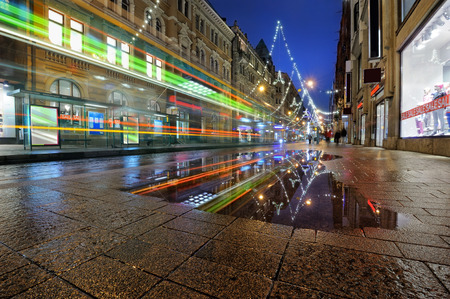 Helsinki at nightの写真素材