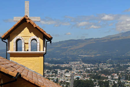 church on mountains. ecuadorの写真素材