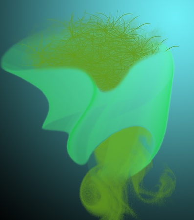 Futuristic green plantの写真素材