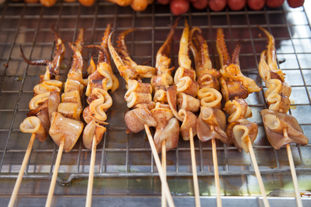 Grilled squidの写真素材