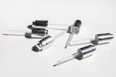 group of tube serum, for beauty on white background.の写真素材