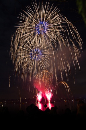 New years firework in Zurichの写真素材